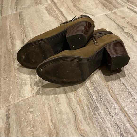 Express Brown Ankle Boots with Buckle Detail 9 - Picture 5 of 5